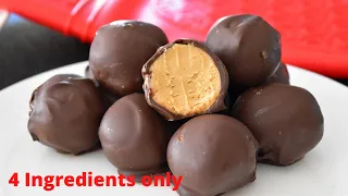 4 Ingredients peanut Butter Truffles