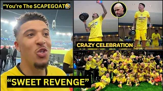 Jadon Sancho Sent PERFECT REVENGE MESSAGE to Erik Ten Hag after Champions League FINAL| Man Utd News