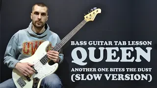 Bass Guitar Tab Lesson: Queen - Another One Bites the Dust (Slow Version)