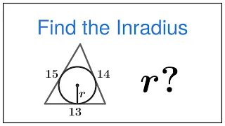 Inradius and Area of Triangle — Find Radius of Inscribed Circle Using Area and Semiperimeter