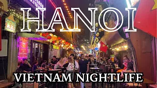 Hanoi Nightlife 2024 | Vietnam Walking Tour at night with Natural Sound