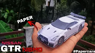 I made GTR Nismo with paper and it was easy guys | papercraft GTR car tutorial | lavahi Crafts