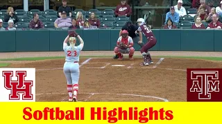 Houston vs #11 Texas A&M Softball Game Highlights, April 23 2024