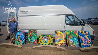 Artist Lives Full Time Van Life in Self built Van.