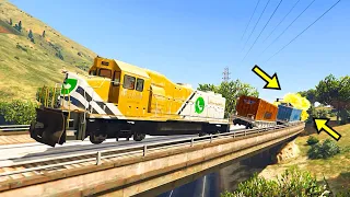 💥 GTA 5 - HIGH SPEED TRAIN CRASH COMPILATION - Train Derailment Epic Crash Tests
