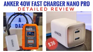 REVIEW Anker 521 Charger Nano Pro 40W PIQ 3.0 Dual USB C Port iPhone Samsung phone Fast Charging