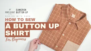 How To Sew A Button Up Shirt For Beginners | feat. Cameron Button Up by Helen's Closet