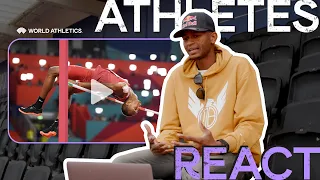 Mutaz Barshim reacts to iconic 2019 home crowd high jump gold medal | Athletes React
