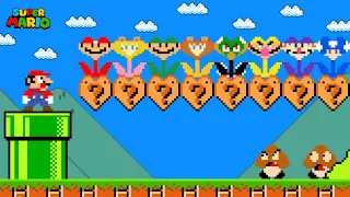 Super Mario Bros. but there are CUSTOM Flower Hearts All Character