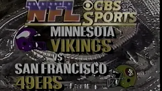 1989 NFC Playoffs Vikings vs 49ers Highlights (CBS intro)