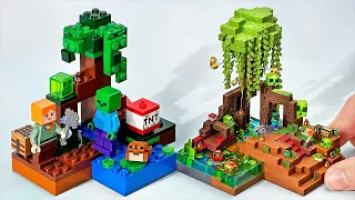 Remaking Minecraft LEGO Swamp with clay  - ASMR