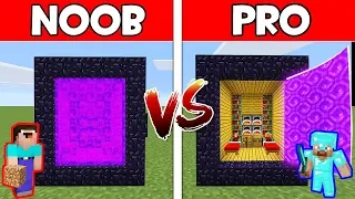 Minecraft - NOOB vs PRO : SECRET PORTAL BASE in Minecraft ! AVM SHORTS Animation