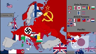 World War II with Flags: Every Day By: @GeographyandSpace