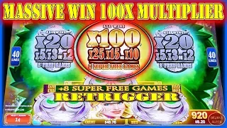 MASSIVE WIN 100x MULTIPLIER BONUS RETRIGGER - DESTINY OF ATHENA SUPER FREE GAMES