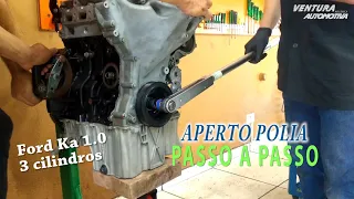 Aperto polia Ford Ka 1.0 3 cilindros | Passo a passo