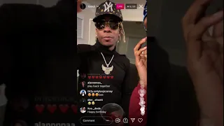 Rapper toosii 2x on ig live flexing his gun and play fighting