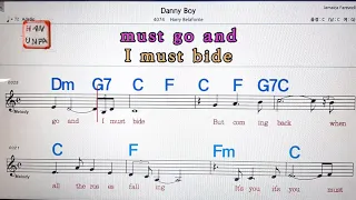 Danny boy/Harry Belafonte💋노래방, 가라오케, 코드 큰 악보,반주,가사💖Karaoke, Sheet Music, Chord, MR