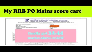 My RRB PO Mains score card🔥🔥 #rrbpo2022 #rrbpomains