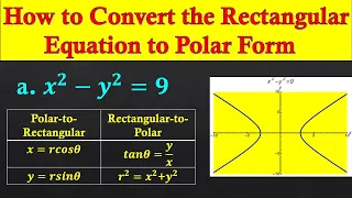 How to Convert the Rectangular Equation to Polar Form - Part a