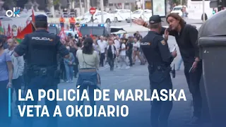 CAKE/La Policía de Marlaska veta a OKDIARIO en la manifestación contra Israel y en apoyo de Hamás