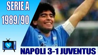 Napoli - Juventus 3-1 | serie A 1989-90 | Maradona scored.