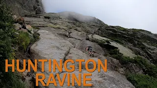 Hiking up HUNTINGTON RAVINE on Mount Washington