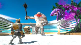 Albino Troll vs Primates in Arena of Monster Plant - Animal Revolt Battle Simulator