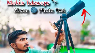 Mobile Telescope Lens Se Liya Samsung 24ultra ke Jese 🌙 Moon ka Photo 😲 #apexel60x