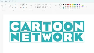 How to draw a blue green Cartoon Network logo using MS Paint | How to draw on your computer