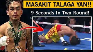 ALYAS The HUNTER Ng Cebu Nagpakitang GiLas Sa Unang Dayo Thai Boxer Namilipit Sa Body Shot