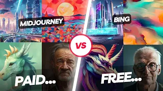 The Ultimate AI Art Generator Showdown: Bing Image Creator (FREE) vs. Midjourney (PAID)