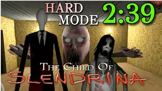 The Child of Slendrina Hard mode speedrun 2:39 (Not WR)