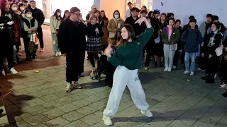 [STREET ARTIST] BLACK MIST: ALINA. HONGDAE BUSKING (CHESHIRE) 230305.