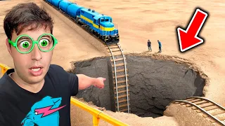 Tren vs Fosa Gigante 🚂🔥 (Reacción a MrBeast)