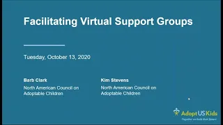 Facilitating Virtual Support Groups