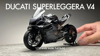 Building Tamiya 1/12 DUCATI SUPERLEGGERA V4 Scale Model