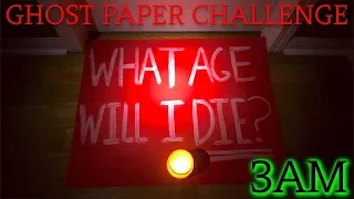 THE MOST SHOCKINGLY SCARY GHOST PAPER CHALLENGE AT 3AM EVER! (GONE WRONG)