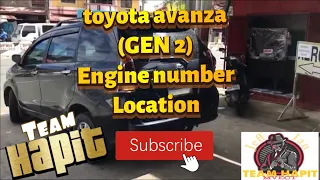 TOYOTA AVANZA (GEN 2) | 2014 ENGINE NUMBER