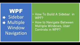 WPF | Sidebar , Multi Window Navigation