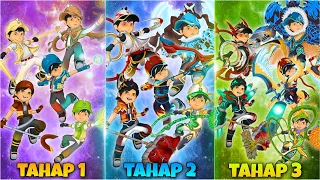 Evolusi Elemental Fusion BoBoiBoy Tahap 1 2 3