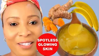 SHE IS 50 WITH SPOTLESS SKIN, USING BANANA AND TURMERIC TO BRIGHTEN HER SKIN, SPOTLESS SKIN AMAZING!