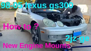 How to replace motor mounts on a 2jzge for Lexus gs300 98-05 without dropping subframe! aristo v300