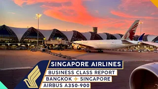 SINGAPORE AIRLINES Business Class BKK-SIN【4K Trip Report】Regional A350 + Changi Aerotel