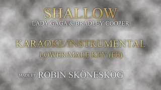 SHALLOW (ACOUSTIC) LOWER/MALE KEY | KARAOKE/INSTRUMENTAL w/ LYRICS | LADY GAGA & BRADLEY COOPER