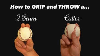 Baseball Grips for Pitching - How to throw a Cutter and 2 seam
