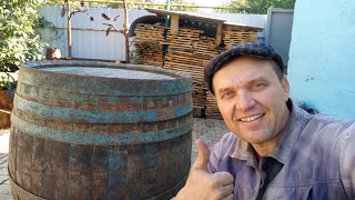 How to make a whiskey barrel from an old wine barrel | Making a wooden barrel with your own hands