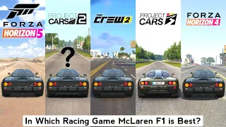 McLaren F1 Comparison in Forza Horizon 5, The Crew 2, Project Cars 2 & 3, Forza Horizon 4