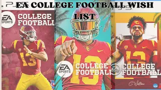 EA College Football 2025 Wishlist