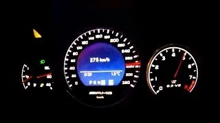 Mercedes C63 AMG Acceleration 0-275 km/h Autobahn Full Throttle Beschleunigung Onboard Kickdown