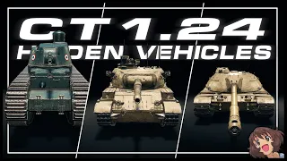 𝗖𝗧 𝟭.𝟮𝟰 - 𝗛𝗶𝗱𝗱𝗲𝗻 𝗩𝗲𝗵𝗶𝗰𝗹𝗲𝘀 --- FCM 2C, Chrysler MTC 2TC, Vickers MBT mk.3 || World of Tanks